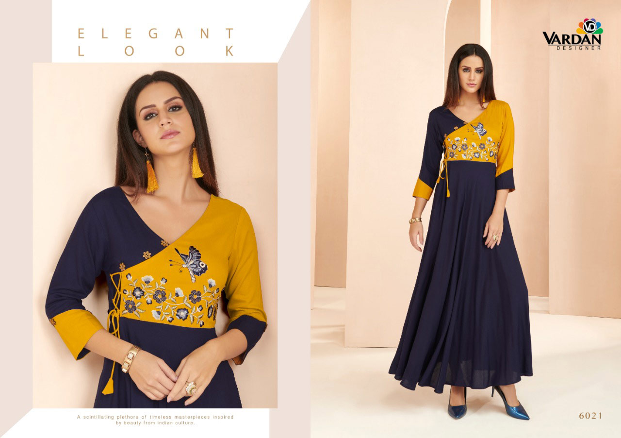 Gulnaz Vol-3 Vardan Designer Long Anarkali Kurti Gulnaz Vol-3 Vardan Designer Long Anarkali Kurti